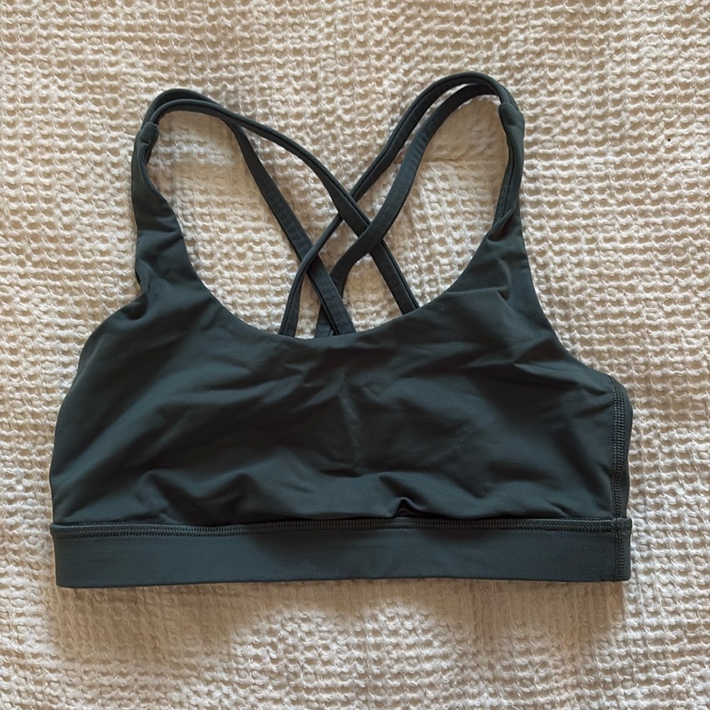 forest green lululemon sports bra